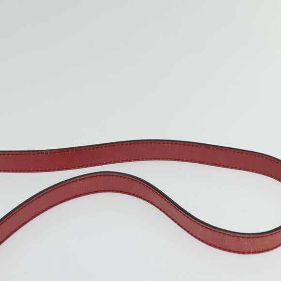 GUCCI GG Implementation Shoulder Bag PVC Red Silver 201447 Auth 120664