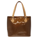 LOUIS VUITTON Monogram Vernis Houston Hand Bag Bronze M91122 LV Auth 120676-2