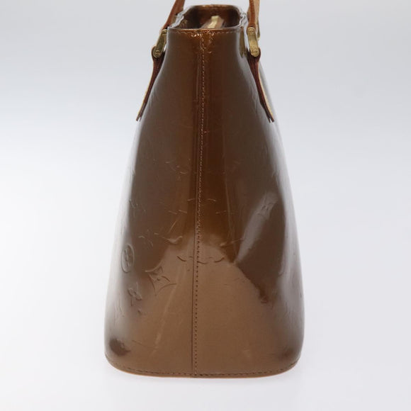 LOUIS VUITTON Monogram Vernis Houston Hand Bag Bronze M91122 LV Auth 120676