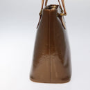 LOUIS VUITTON Monogram Vernis Houston Hand Bag Bronze M91122 LV Auth 120676-5