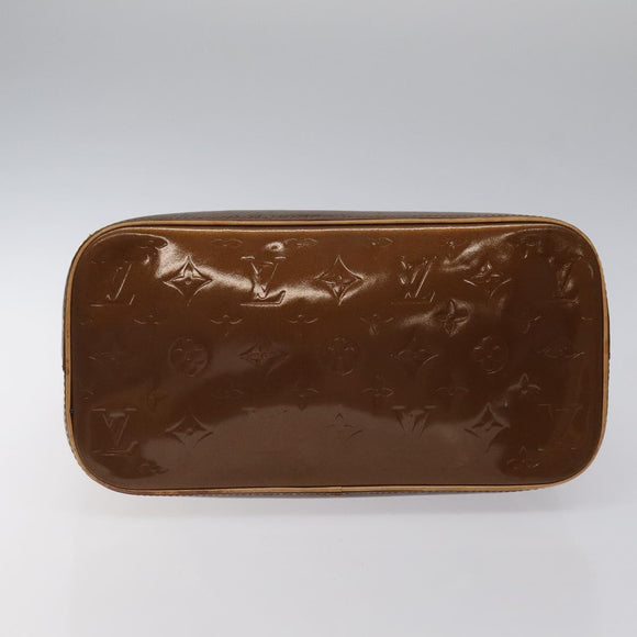 LOUIS VUITTON Monogram Vernis Houston Hand Bag Bronze M91122 LV Auth 120676