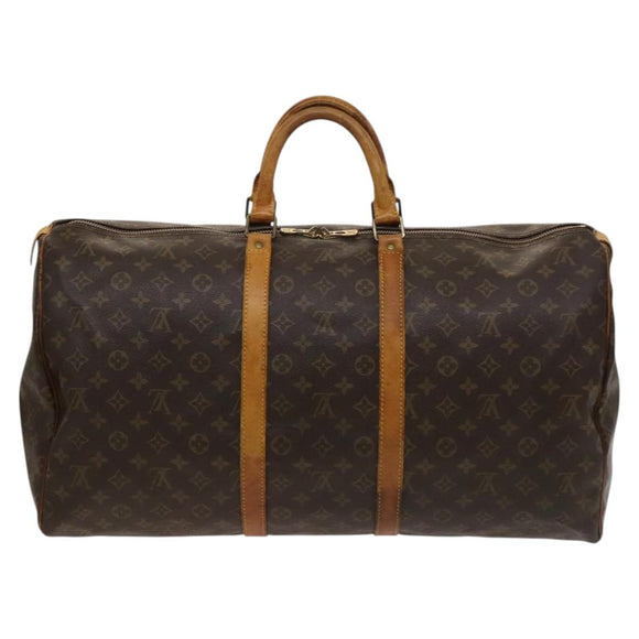 LOUIS VUITTON Monogram Keepall 55 Boston Bag M41424 LV Auth 120688