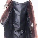 BURBERRY Nova Check Shoulder Bag Beige Silver Auth 120704-17