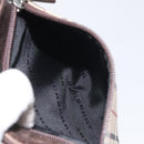 BURBERRY Nova Check Shoulder Bag Nylon Beige Silver Auth 120704-21