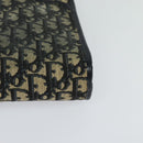 Christian Dior Trotter Canvas Shoulder Bag Navy Gold Auth 120706-14