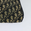 Christian Dior Trotter Canvas Shoulder Bag Navy Gold Auth 120706-16
