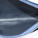 Christian Dior Trotter Canvas Shoulder Bag Navy Gold Auth 120706-11