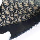 Christian Dior Trotter Canvas Shoulder Bag Navy Gold Auth 120706-12