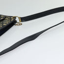 Christian Dior Trotter Canvas Shoulder Bag Navy Gold Auth 120706-7