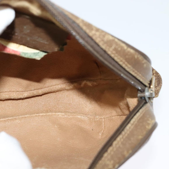 GUCCI GG Supreme Web Sherry Line Bag PVC Beige Gold 89 02 066 Auth 120713