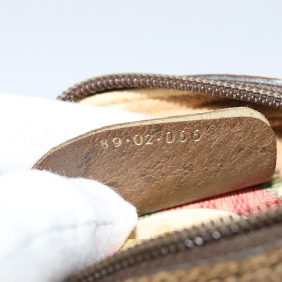 GUCCI GG Supreme Web Sherry Line Bag PVC Beige Gold 89 02 066 Auth 120713