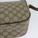GUCCI GG Supreme Web Sherry Line Bag PVC Beige Gold 001 58 6177 Auth 120727-13