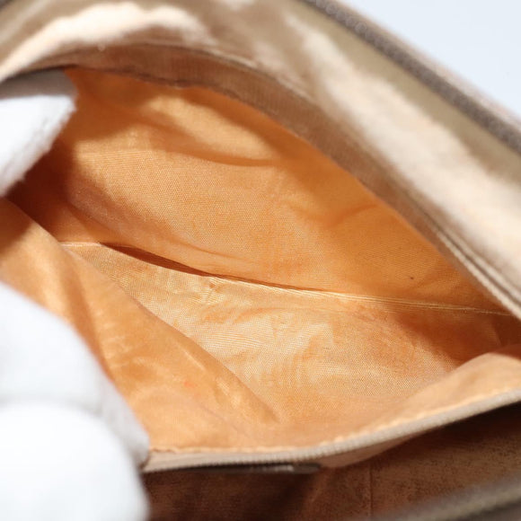 GUCCI GG Supreme Web Sherry Line Bag PVC Beige Gold 001 58 6177 Auth 120727