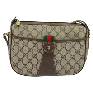 GUCCI GG Supreme Web Sherry Line Bag PVC Beige Gold 001 58 6177 Auth 120727 - 0