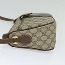 GUCCI GG Supreme Web Sherry Line Bag PVC Beige Gold 001 58 6177 Auth 120727-4