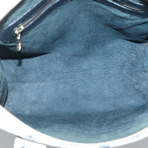 MCM Logogram Vicetos Tote Bag PVC Leather White Gold Auth 120736