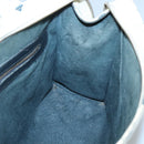 MCM Logogram Vicetos Tote Bag PVC Leather White Gold Auth 120736-17