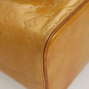 LOUIS VUITTON Monogram Vernis Houston Hand Bag Beige M91004 LV Auth 120738-8