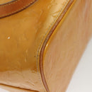 LOUIS VUITTON Monogram Vernis Houston Hand Bag Beige M91004 LV Auth 120738-16