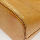 LOUIS VUITTON Monogram Vernis Houston Hand Bag Beige M91004 LV Auth 120738-17