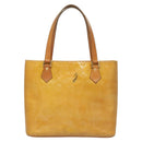 LOUIS VUITTON Monogram Vernis Houston Hand Bag Beige M91004 LV Auth 120738-13