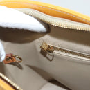 LOUIS VUITTON Monogram Vernis Houston Hand Bag Beige M91004 LV Auth 120738-23