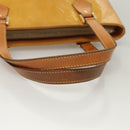 LOUIS VUITTON Monogram Vernis Houston Hand Bag Beige M91004 LV Auth 120738-7