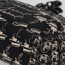 CHANEL Chain Tote Bag Canvas Black CC Auth 120748-12