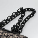 CHANEL Chain Tote Bag Canvas Black CC Auth 120748-8