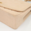 CHANEL Matelasse Chain Diana Shoulder Bag Canvas Pink CC Auth 120753-11