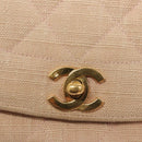CHANEL Matelasse Chain Diana Shoulder Bag Canvas Pink CC Auth 120753-14