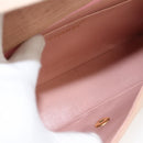 CHANEL Matelasse Chain Diana Shoulder Bag Canvas Pink CC Auth 120753-18