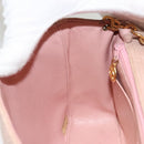 CHANEL Matelasse Chain Diana Shoulder Bag Canvas Pink CC Auth 120753-20