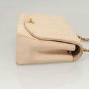 CHANEL Matelasse Chain Diana Shoulder Bag Canvas Pink CC Auth 120753-4