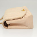 CHANEL Matelassé Chain Diana Schultertasche Canvas Pink CC Auth 120753A-4