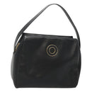 CELINE Handtas Leer Zwart Goud Auth 120782-1