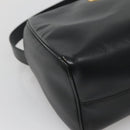 CELINE Handtas Leer Zwart Goud Auth 120782-15
