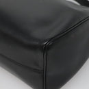 CELINE Handtas Leer Zwart Goud Auth 120782-16