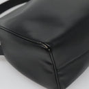 CELINE Handtas Leer Zwart Goud Auth 120782-17
