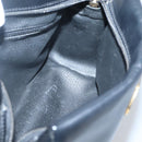 CELINE Handtas Leer Zwart Goud Auth 120782-19