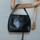 CELINE Handtas Leer Zwart Goud Auth 120782-21