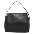 CELINE Handtas Leer Zwart Goud Auth 120782-2