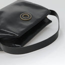 CELINE Handtas Leer Zwart Goud Auth 120782-7