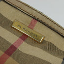 BURBERRY Nova Check Shoulder Bag Canvas Beige Gold Auth 120793-17