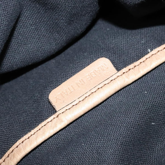 BURBERRY Nova Check Shoulder Bag Canvas Beige Gold Auth 120793