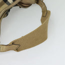 BURBERRY Nova Check Shoulder Bag Canvas Beige Gold Auth 120793-7