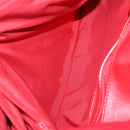 Christian Dior Canage Shoulder Bag Lamb Skin Red Gold Auth 120801-17