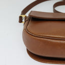Burberrys Shoulder Bag Leather Brown Gold Auth 120806-9