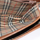 Burberrys Shoulder Bag Leather Brown Gold Auth 120806-17