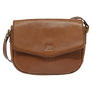 Burberrys Shoulder Bag Leather Brown Gold Auth 120806-13